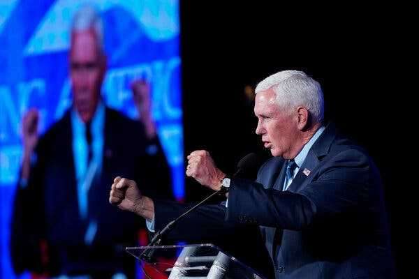 Mike Pence Urges Conservatives to Look Forward as a Trump Cloud Hovers | INFBusiness.com