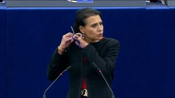 Swedish MEP cuts hair during speech in solidarity with Iranian women | INFBusiness.com