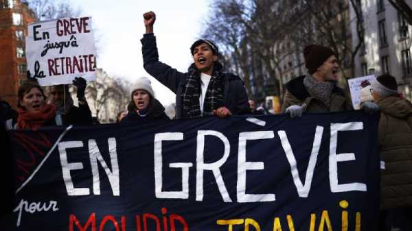 French pension protestors take to streets, Macron won’t back down