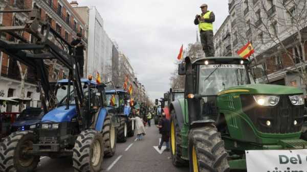Traffic chaos in Madrid as farmers vow to continue with protests | INFBusiness.com
