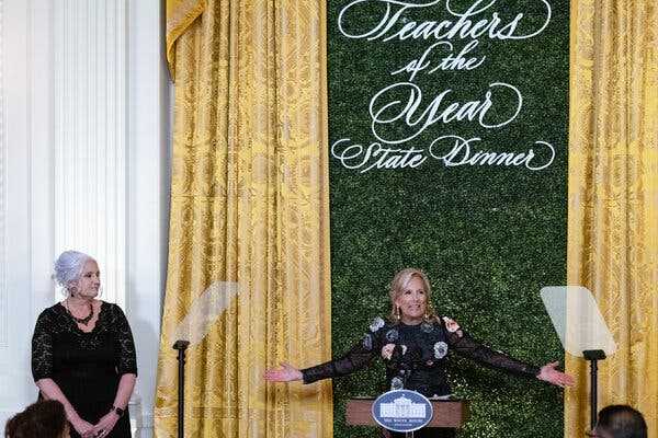 Jill Biden Hosts Teachers at Awards Dinner, With a Bit of Pomp | INFBusiness.com
