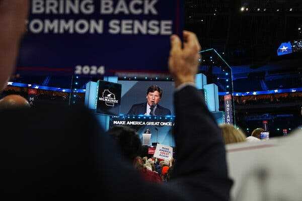 Edgy and Unscripted, Tucker Carlson Fires Up the Convention Crowd | INFBusiness.com