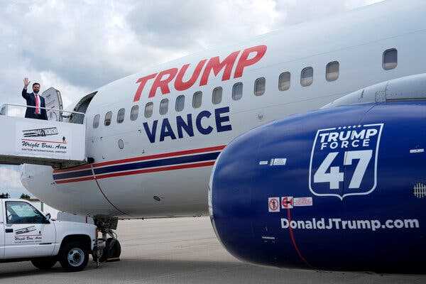 Vance Adjusts to His New Role, Aboard a Plane With His Name on It | INFBusiness.com