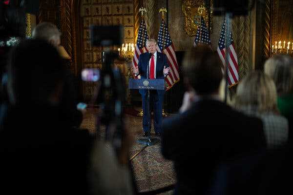 Trump Tries to Wrestle Back Attention at Mar-a-Lago News Conference | INFBusiness.com