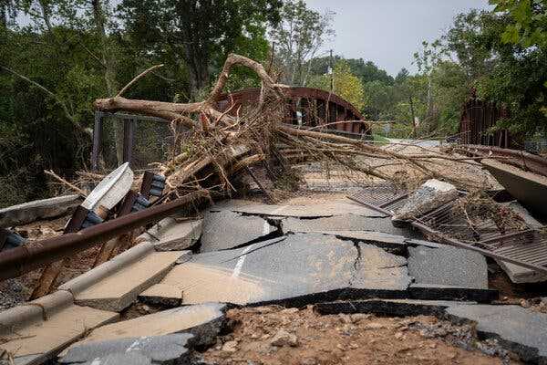 Hurricane Helene Ravaged North Carolina’s Roads, With No Timeline for Repairs