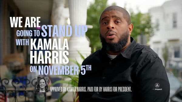 In a Harris Ad, a Black Man Speaks to Black Men on Her Behalf