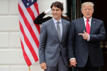 Justin Trudeau, Donald Trump, tariffs, duties, Canada /Getty Images