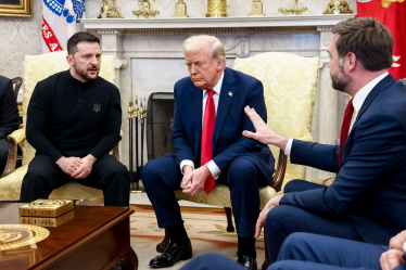 Donald Trump Volodymyr Zelensky J. D. Vance /Getty Images