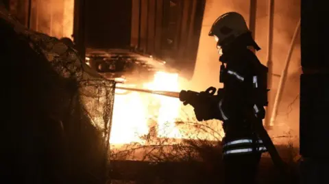 Volodymyr Zelensky's Telegram channelPresident Zelensky shared visuals of energy facilities damaged during nocturnal assaults Russian drone attacks cause massive power cuts, Ukraine says | INFBusiness.com