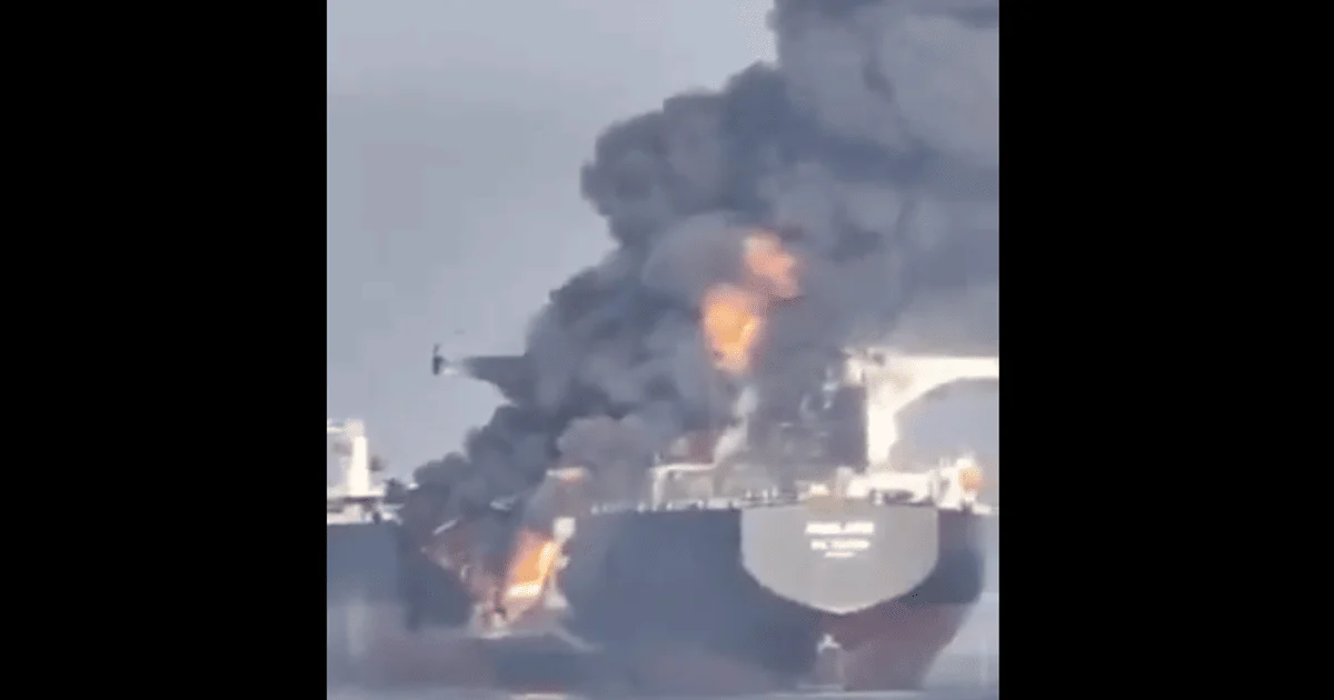 fire on tanker пожежа на танкері