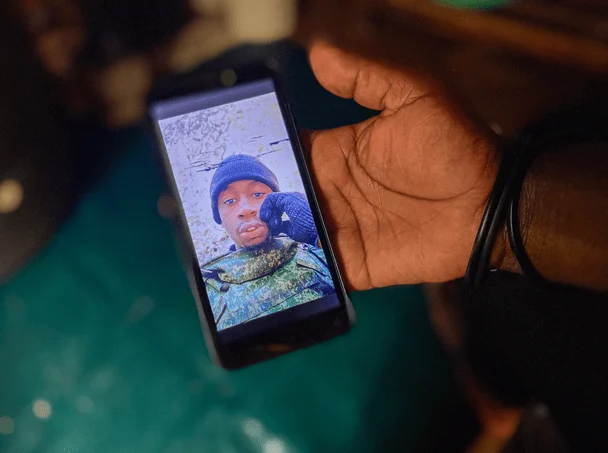 Susan kept in touch with her son David via WhatsApp while he was in Ukraine / © The Guardian