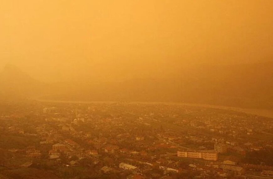 Red skies and dirty downpours: Saharan dust cloud cripples coastal havens