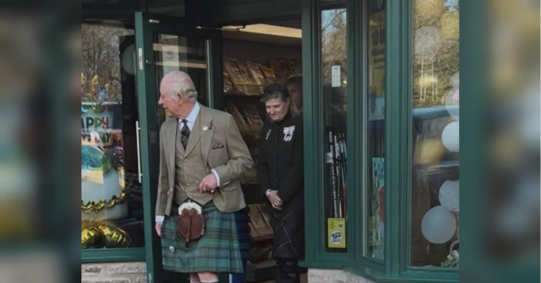 King Charles made a surprise appearance at a village whiskey shop, leaving locals shocked