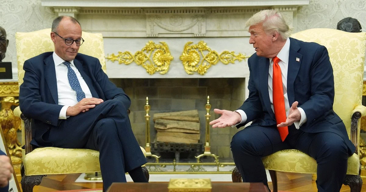 Friedrich Merz and Donald Trump Фрідріх Мерц та Дональд Трамп