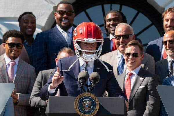 Biden Dons Kansas City Helmet to Celebrate Its Super Bowl Victory | INFBusiness.com